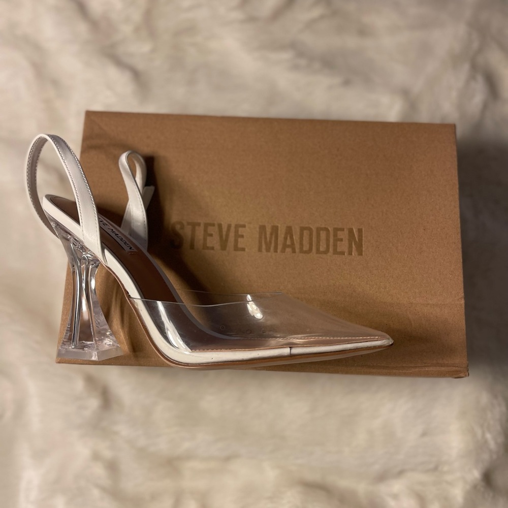 Steve Madden clear heels